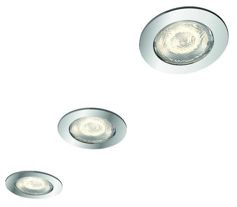 Philips Led Inbouwspot Dreaminess Chroom 3X45W philips kopen in de aanbieding