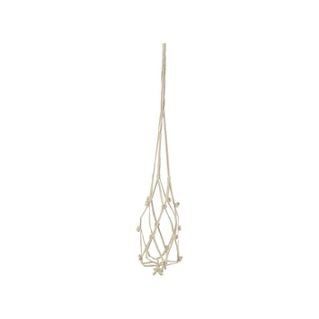 Hanger macrame touw naturel met knoop h100 cm