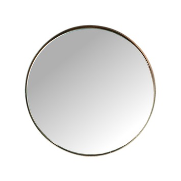 Spiegel metaal koperlook d25cm