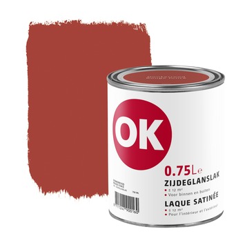 OK lak zijdeglans donkerrood 750 ml
