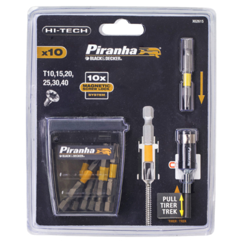 Piranha Screwlock Torx schroefbitset 10 delig X62615-XJ