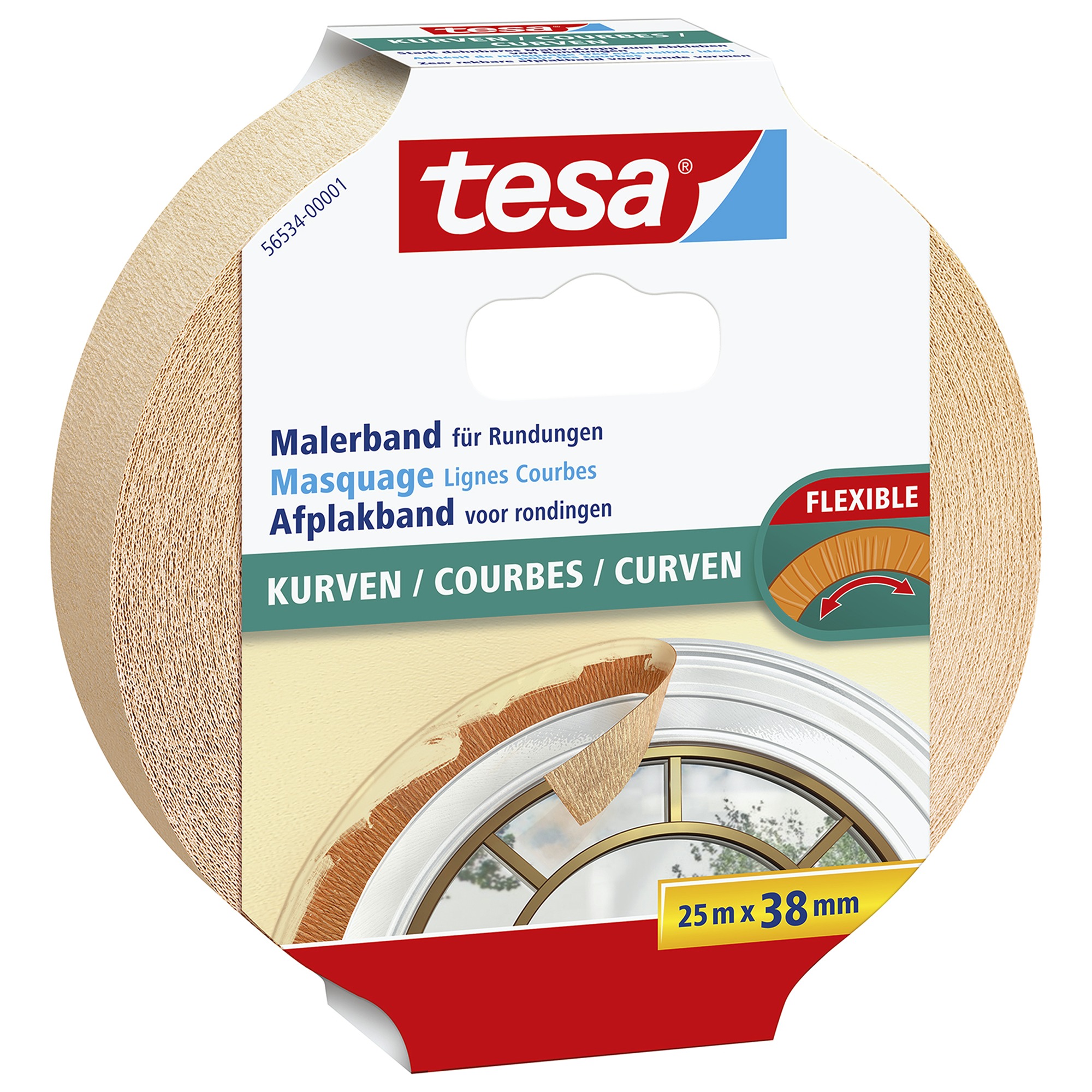 Tesa Afplakband Voor Rondingen 25Mx38Mm tesa kopen in de aanbieding