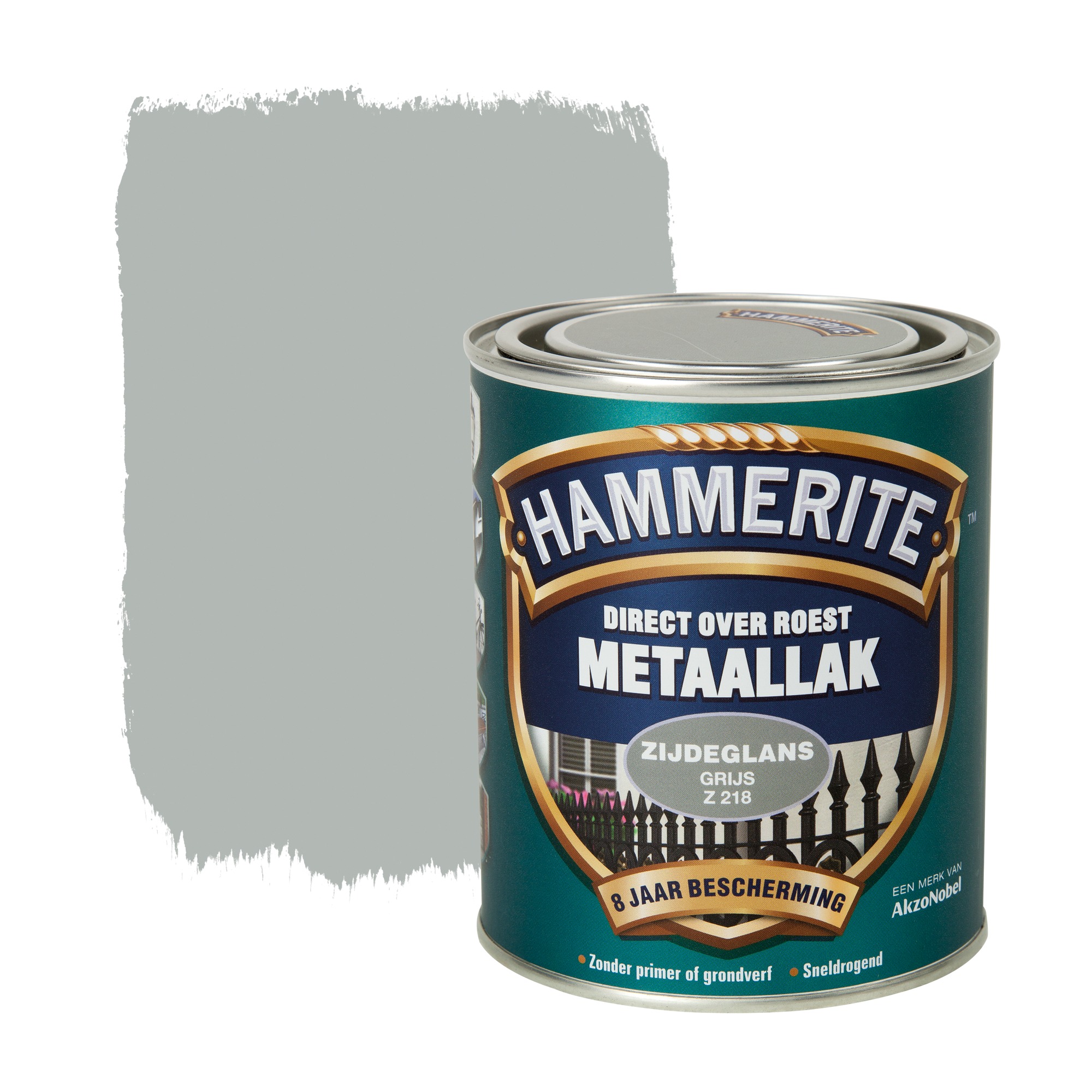 Hammerite Direct Over Roest Metaallak Zijdeglans Grijs 750 Ml hammerite kopen in de aanbieding