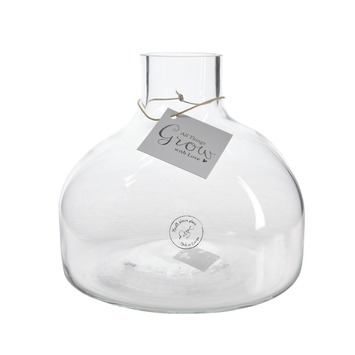 Vaas breed glas helder Ø24x19 cm