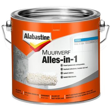 Rafflesia Arnoldi boog Riskant Alabastine muurverf alles in 1 2,5 l kopen? muurverf-wit-latex- | Karwei