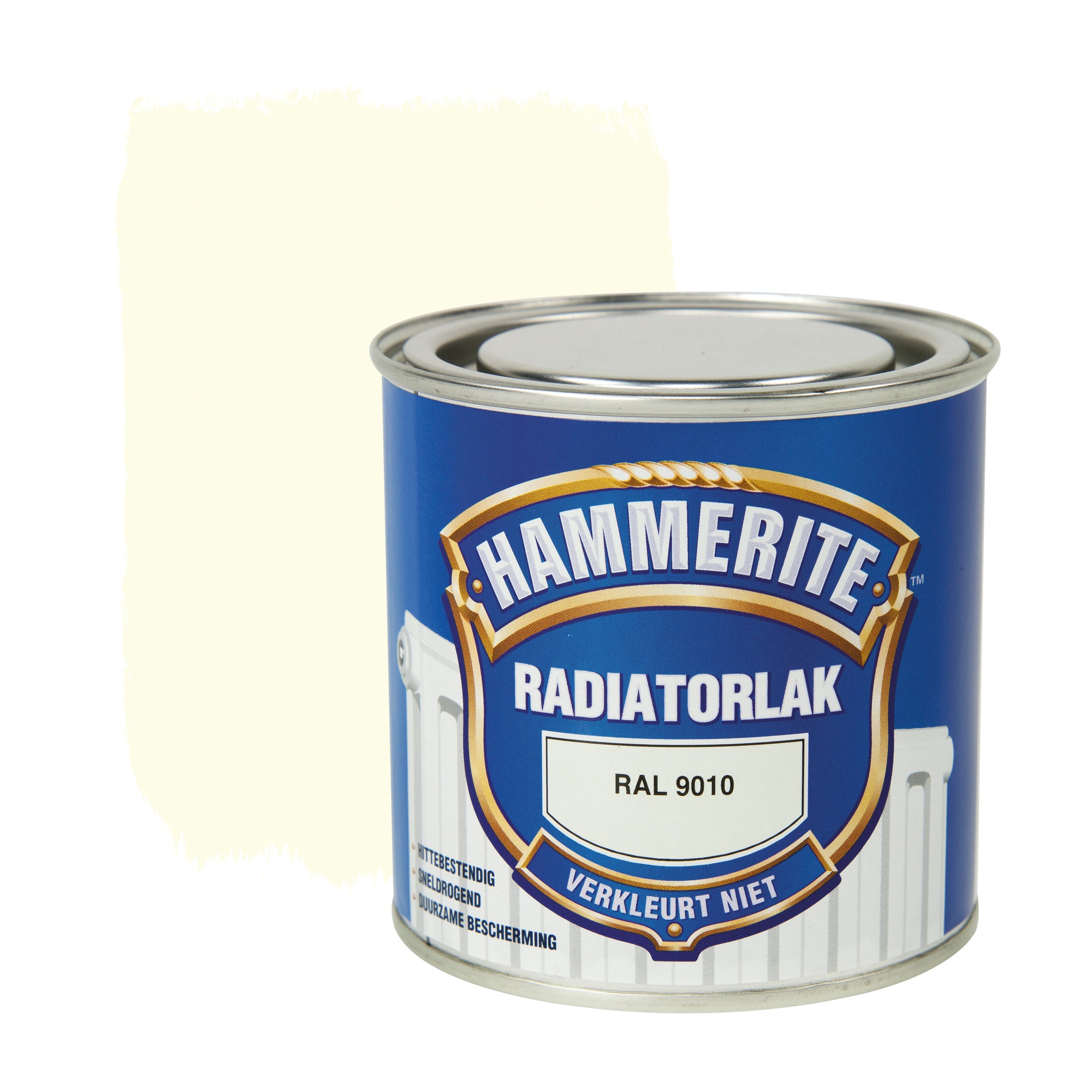 Hammerite Radiatorlak Hoogglans Ral 9010 250 Ml hammerite kopen in de aanbieding