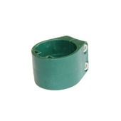 Giardino plastiek midden/eindklem voor 48 mm profielpaal RAL 6005 groen 6 stuks