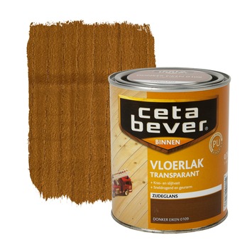 CetaBever vloerlak zijdeglans donker eiken transparant 750 ml