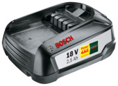 2.5Ah Accu voor het 18V P4A accuplatform van Bosch, Gardena en o.a. Gloria