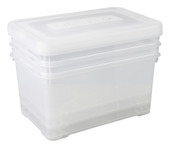 Curver Handy opbergbox set transparant kunststof 3 x 50 L