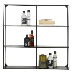 WOOOD metalen wandrek Meert 90x90x15 cm