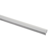 Handson tochtstrip aluminium 93 cm met flexibele borstel wit