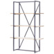 Roomdivider/wandrek Noa met 3 schappen en metalen frame. Afm. (hxbxd): 180x120x40 cm