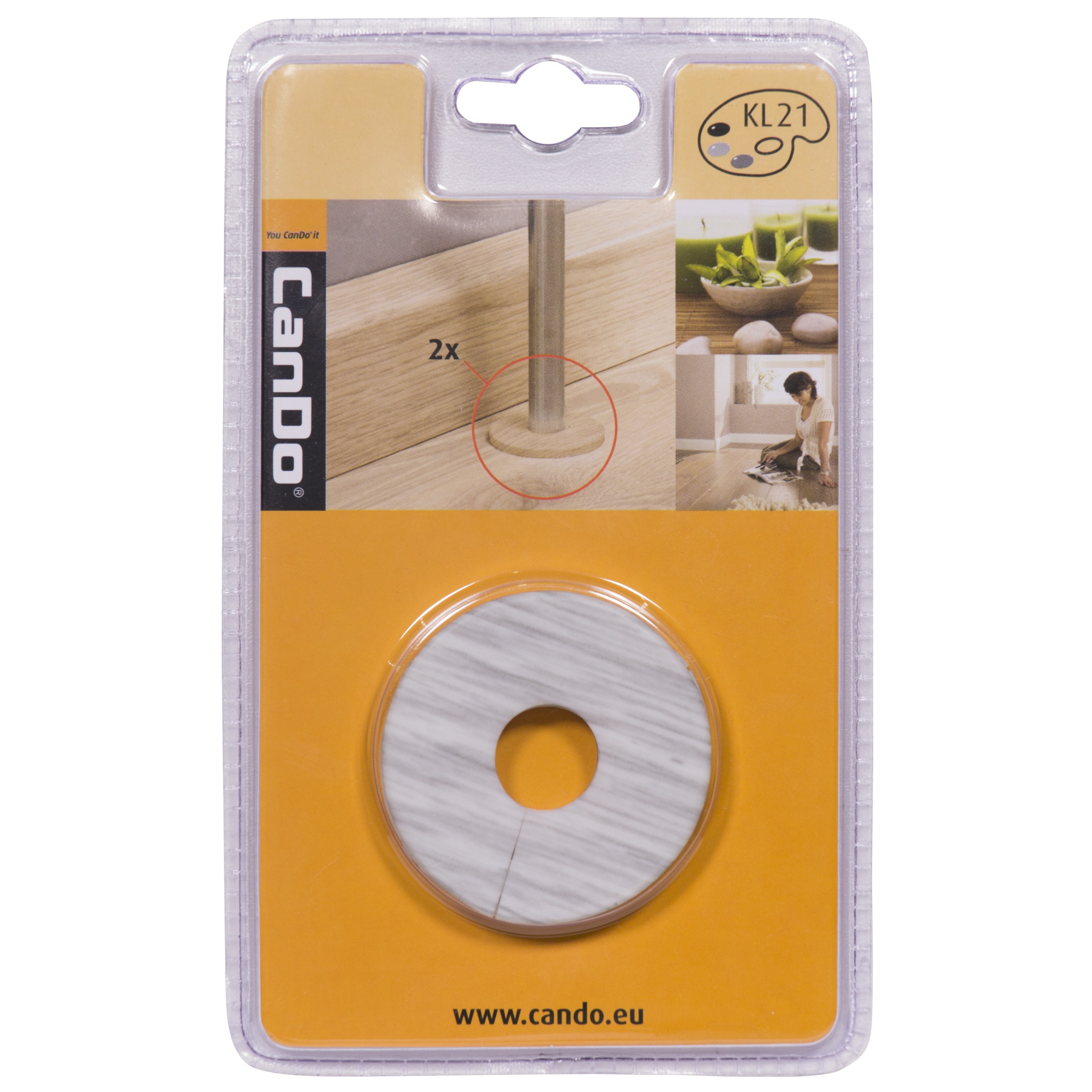 Cando Rozet Kl21 Bruin Eiken 2 Stuks cando kopen in de aanbieding