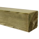 Tuinpaal vierkant grenen hout geschaafd 8,8 x 8,8 x 180 cm