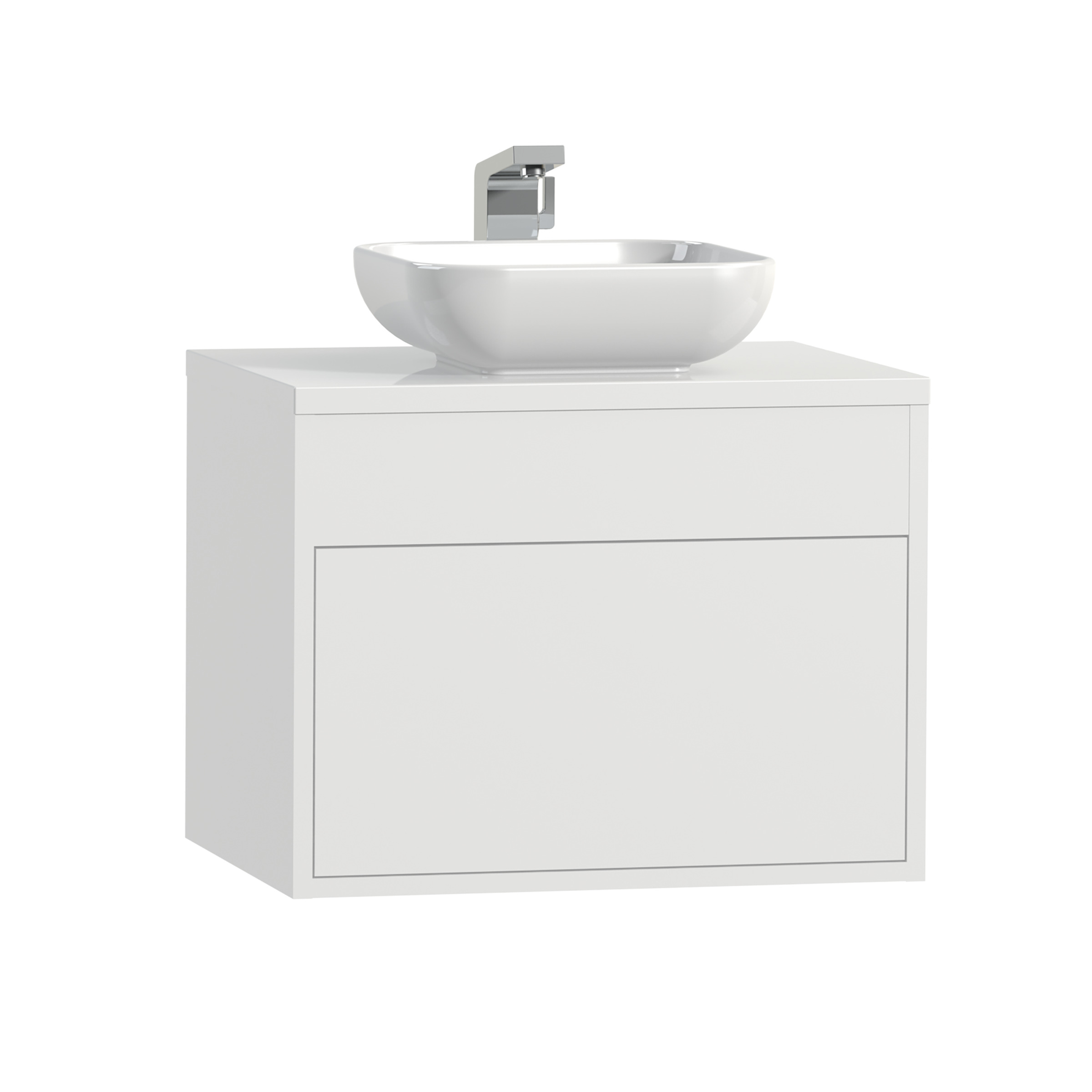 Tiger Helsinki Badkamermeubel 60 Cm Hoogglans Wit Met Waskom tiger kopen in de aanbieding