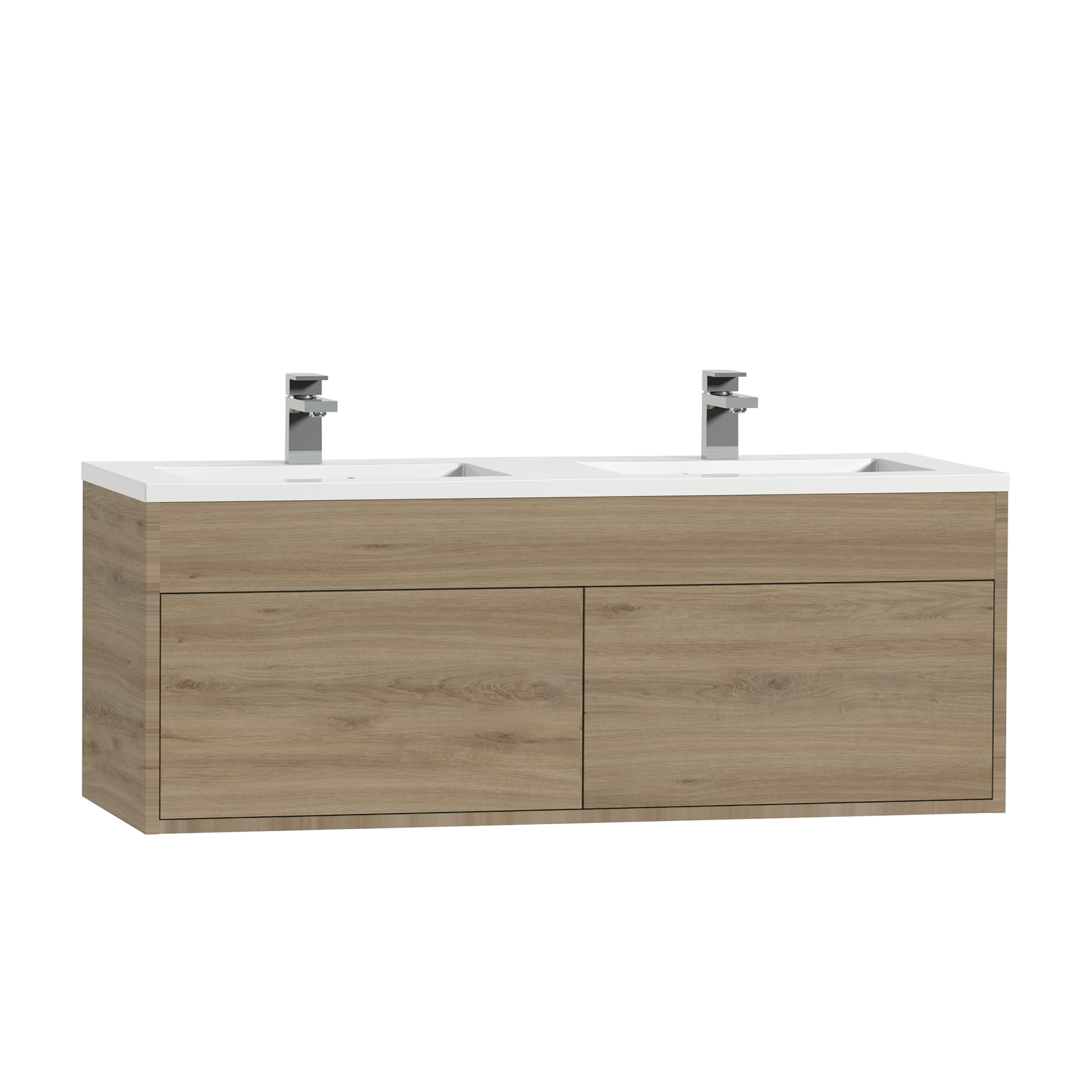 Tiger Helsinki Badkamermeubel 120 Cm Chalet Eiken Met Wastafel Polybeton Hoogglans Wit tiger kopen in de aanbieding