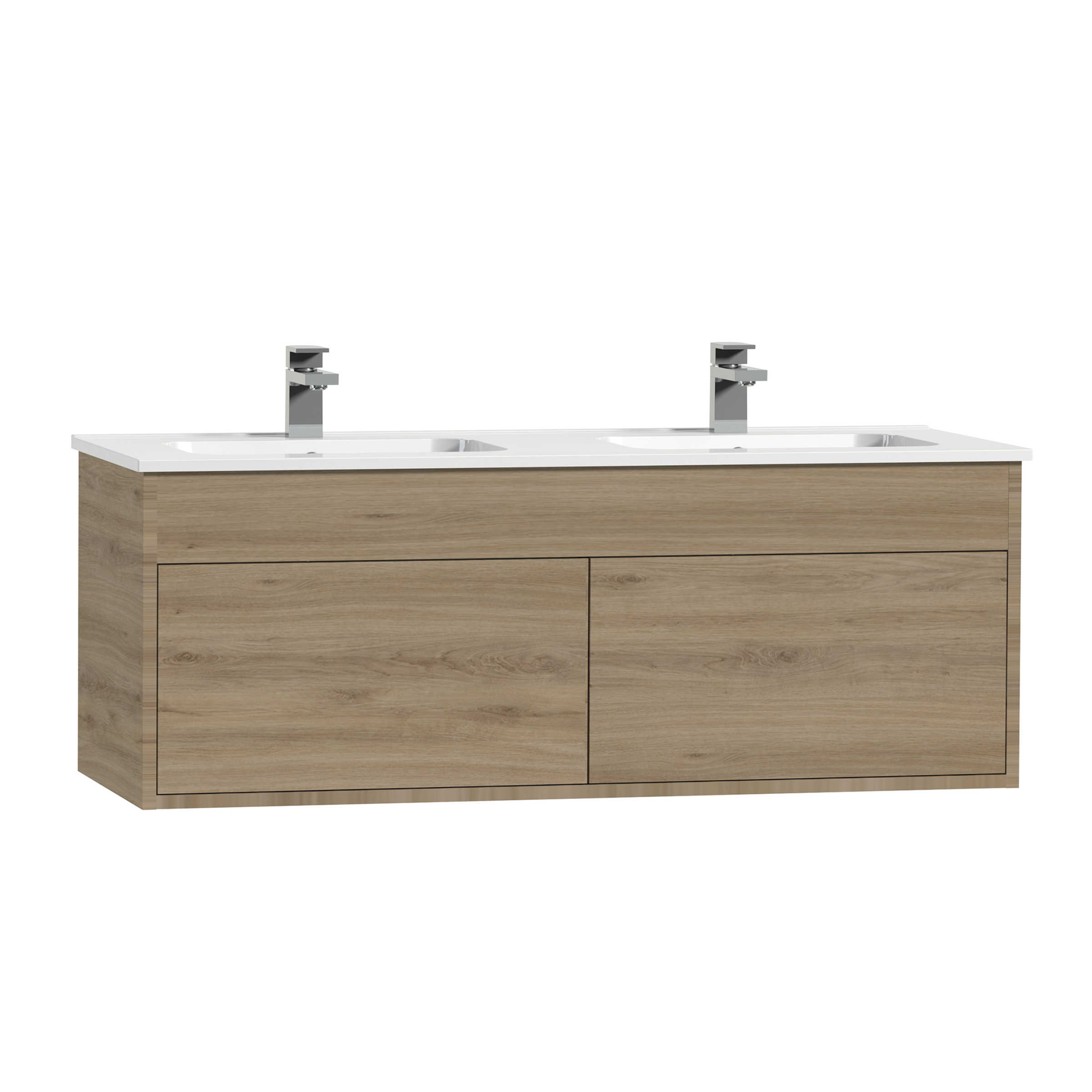 Tiger Helsinki Badkamermeubel 120 Cm Chalet Eiken Keramiek Wit tiger kopen in de aanbieding