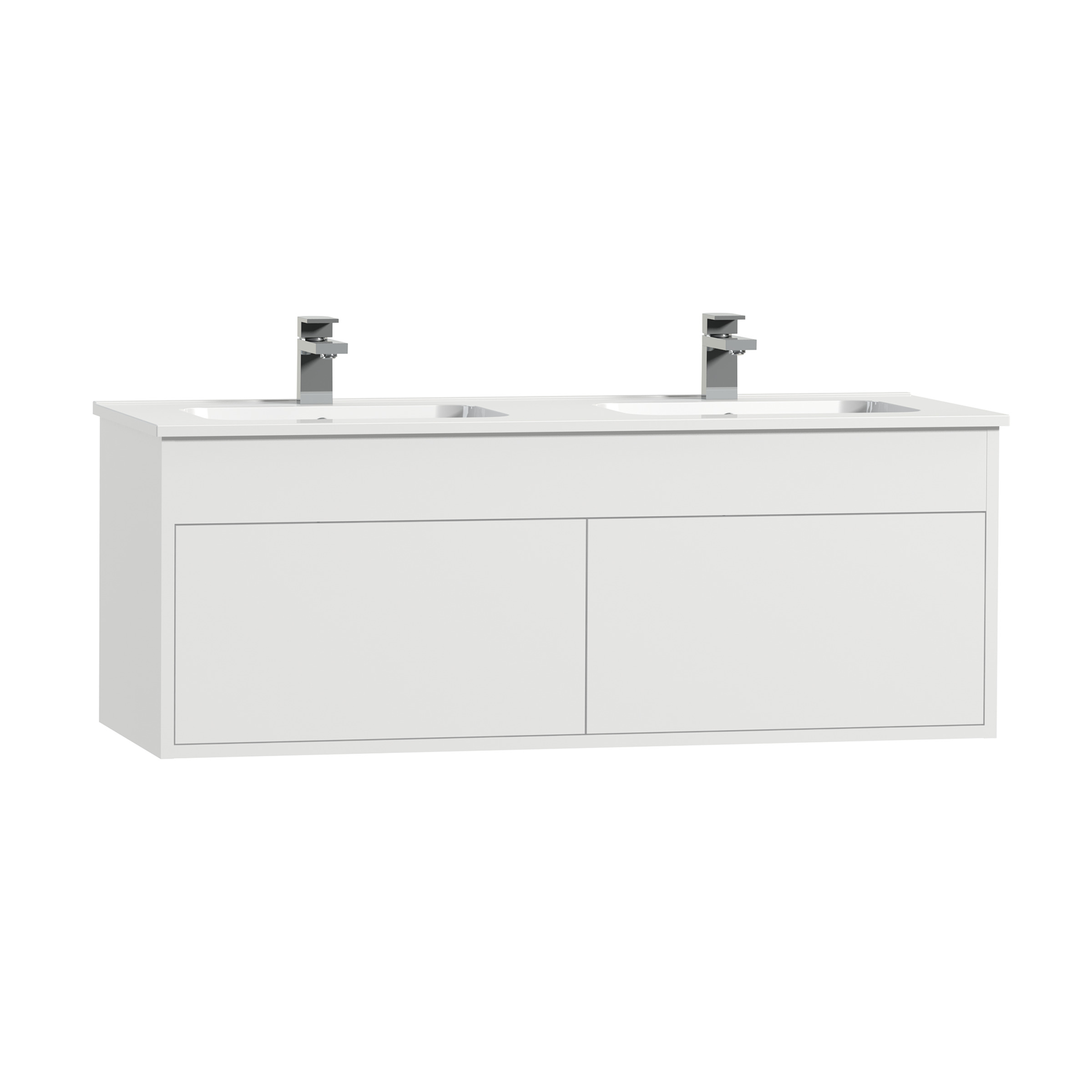 Tiger Helsinki Badkamermeubel 120 Cm Hoogglans Wit Met Wastafel Keramiek tiger kopen in de aanbieding