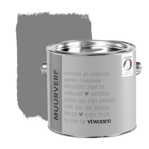 vtwonen muurverf krijtlook mat concrete 2,5 liter