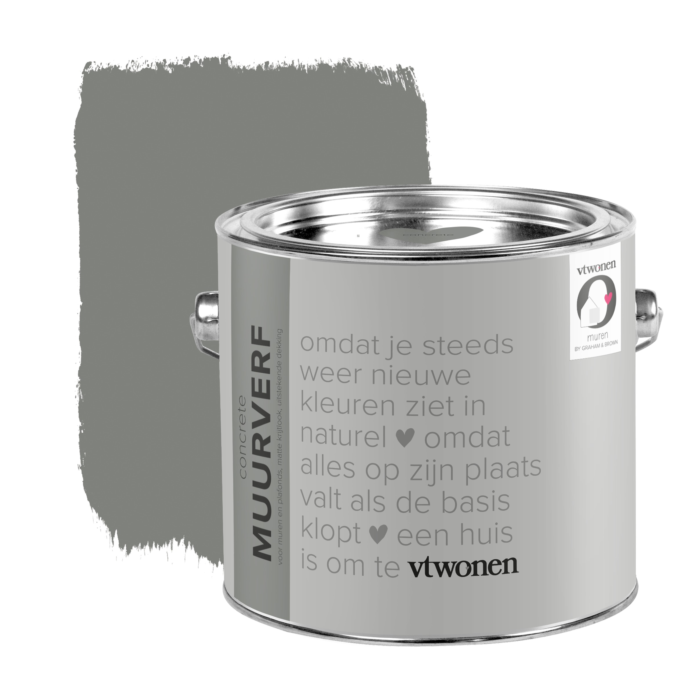 Vtwonen Krijt Mat Muurverf Concrete 25 vtwonen kopen in de aanbieding