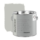 vtwonen muurverf krijtlook mat light grey 2,5 liter