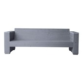 Loungebank Marlind 210 cm grijs steigerhout