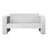 Loungebank Marlind 3-zits wit steigerhout 210x77 cm tuinbanken | Karwei