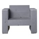 Loungestoel Marlind grijs steigerhout 90x77 cm