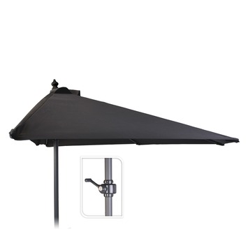 Buiten adem cruise condensor Balkonparasol Outdoor Halfrond Antraciet Ø250 cm kopen? parasols | Karwei