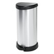 Ecobin pedaalemmer 40L zilver metallic