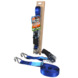 Jumbo spanband blauw 25mm met rubberen ratel voor extra grip en J haken 500 cm