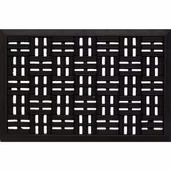 Deurmat zwart rubber 40 x 60 cm
