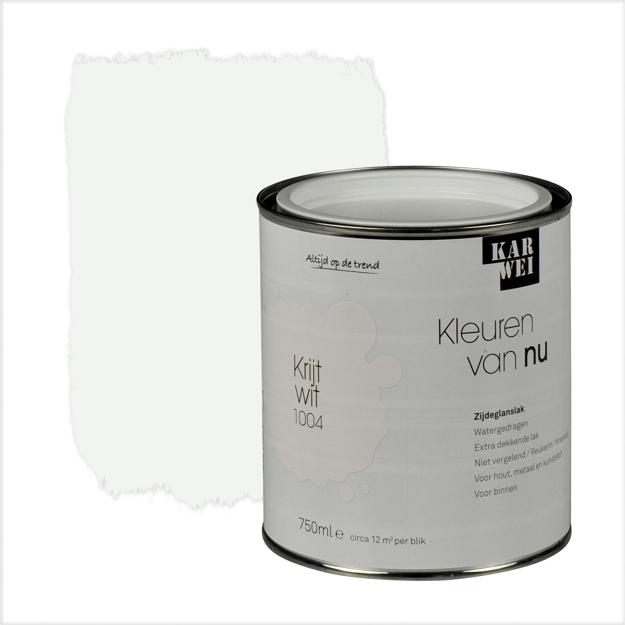 Karwei Kleuren Van Nu Lak Zijdeglans Krijtwit 750 Ml karwei kopen in de aanbieding
