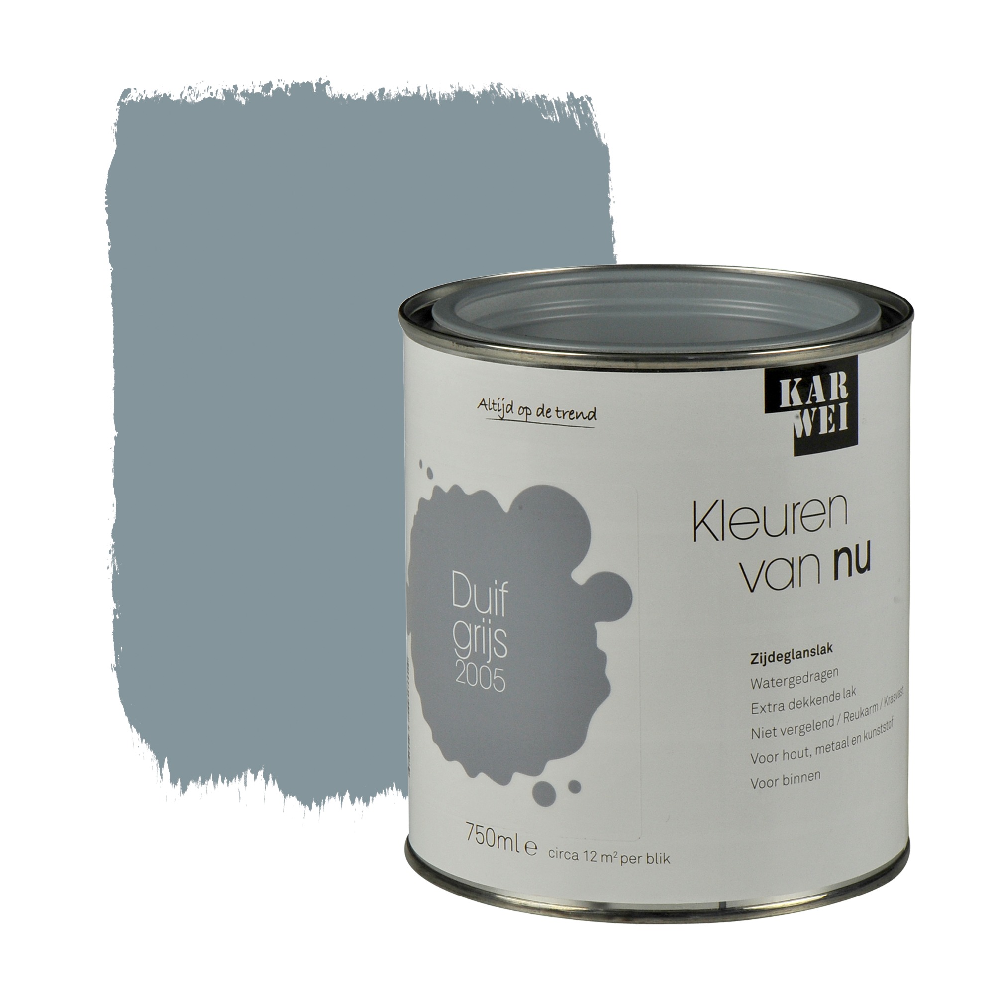 Karwei Kleuren Van Nu Lak Zijdeglans Duifgrijs 750 Ml karwei kopen in de aanbieding