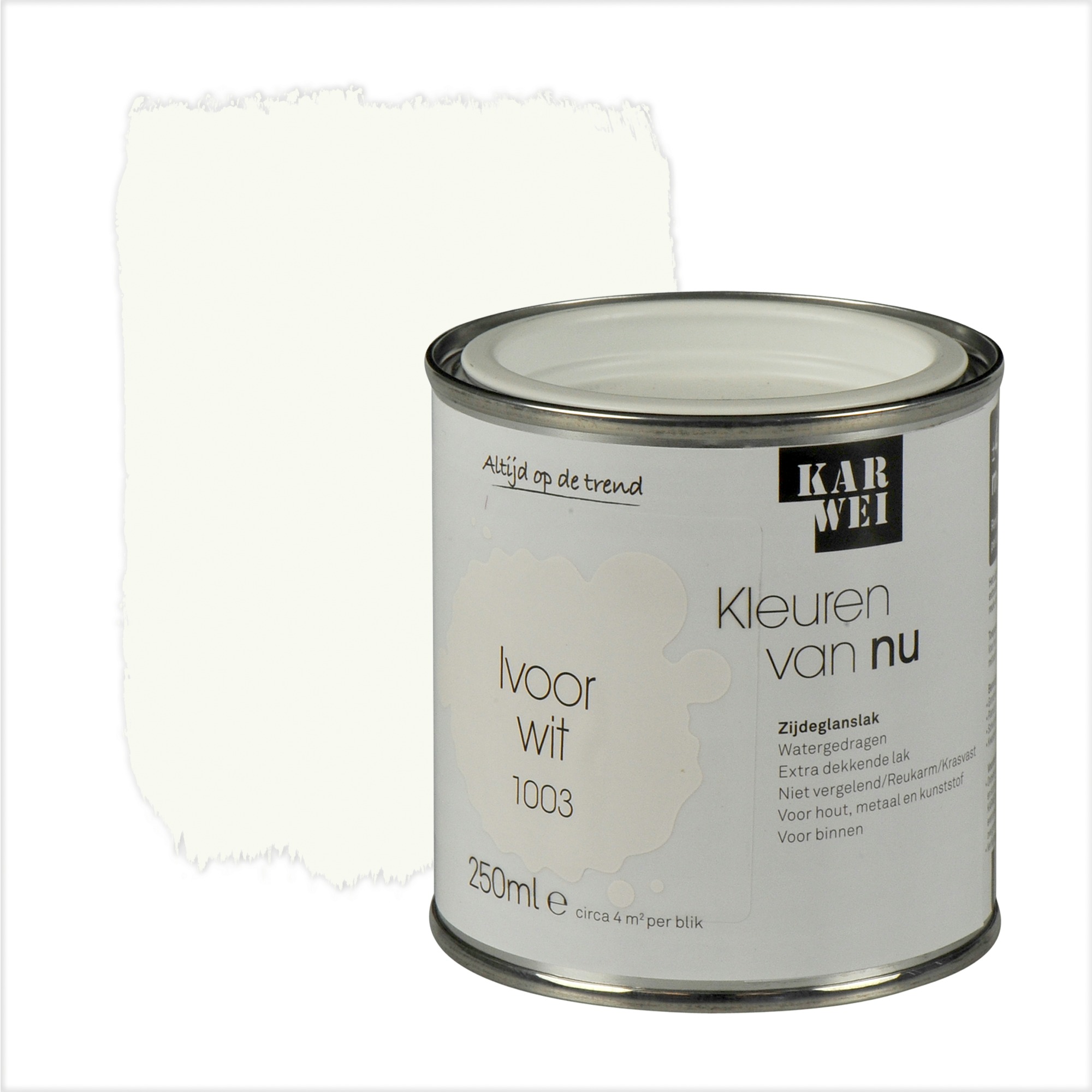 Karwei Kleuren Van Nu Lak Zijdeglans Ivoorwit 250 Ml karwei kopen in de aanbieding