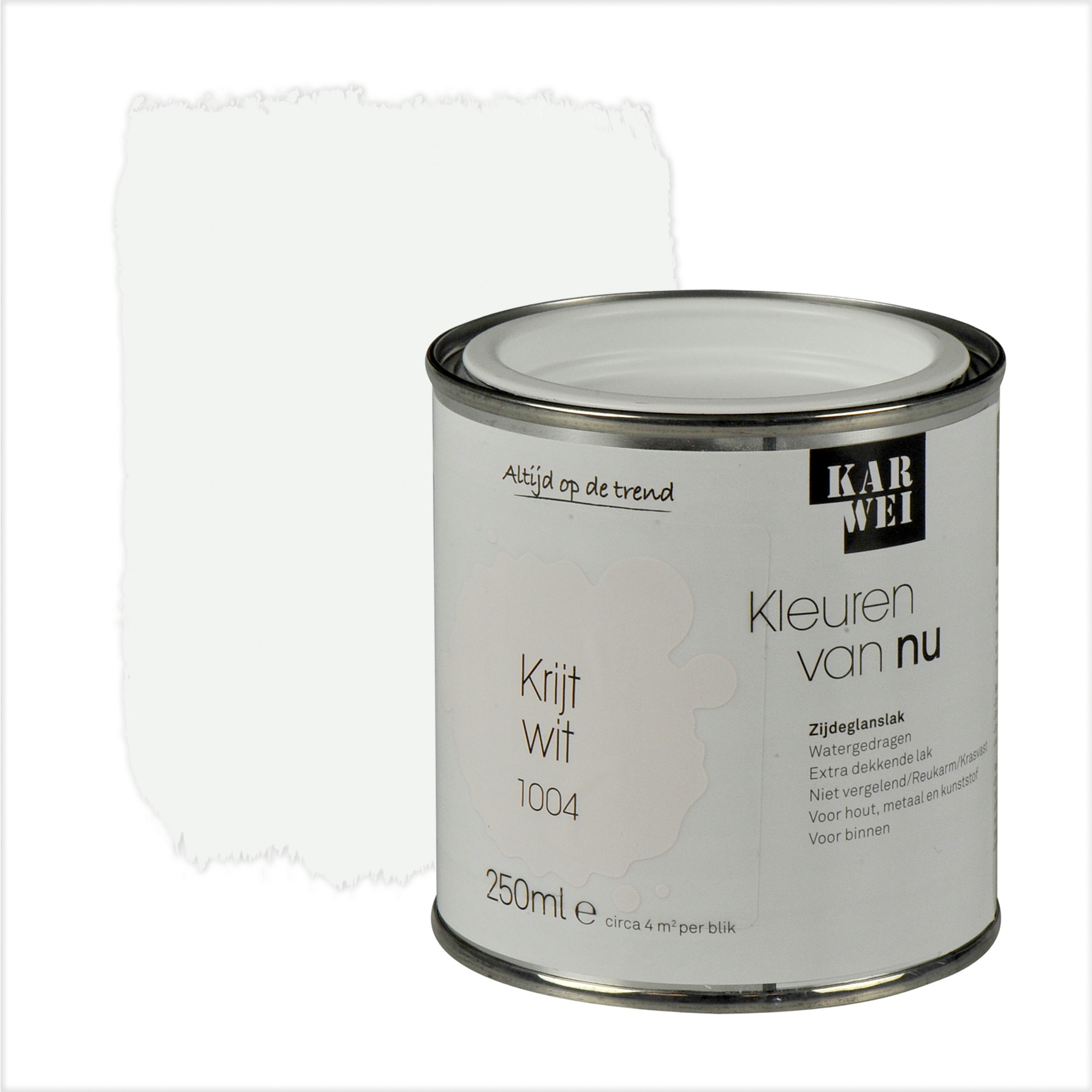 Karwei Kleuren Van Nu Lak Zijdeglans Krijtwit 250 Ml karwei kopen in de aanbieding