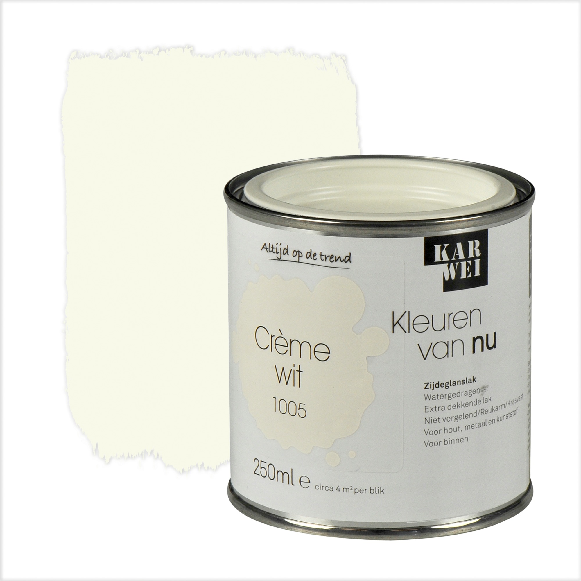 Karwei Kleuren Van Nu Lak Zijdeglans Cremewit 250 Ml karwei kopen in de aanbieding