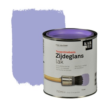 KARWEI lak zijdeglans violet extra dekkend 750 ml