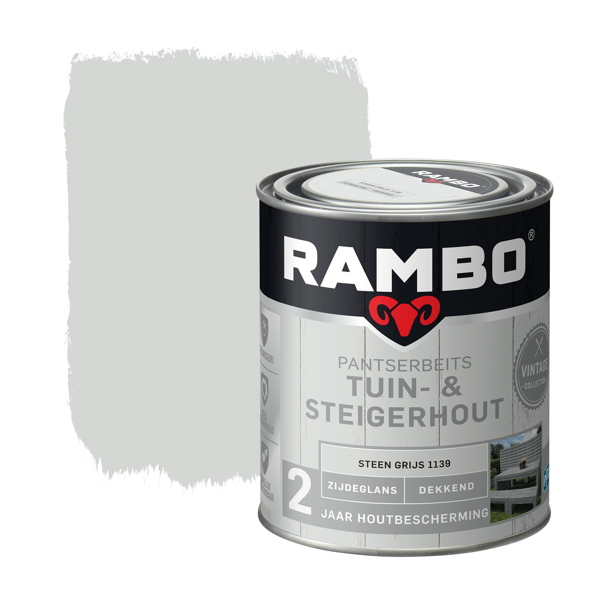 Rambo Pantserbeits Tuin Steigerhout Steen Grijs 750 Ml rambo kopen in de aanbieding