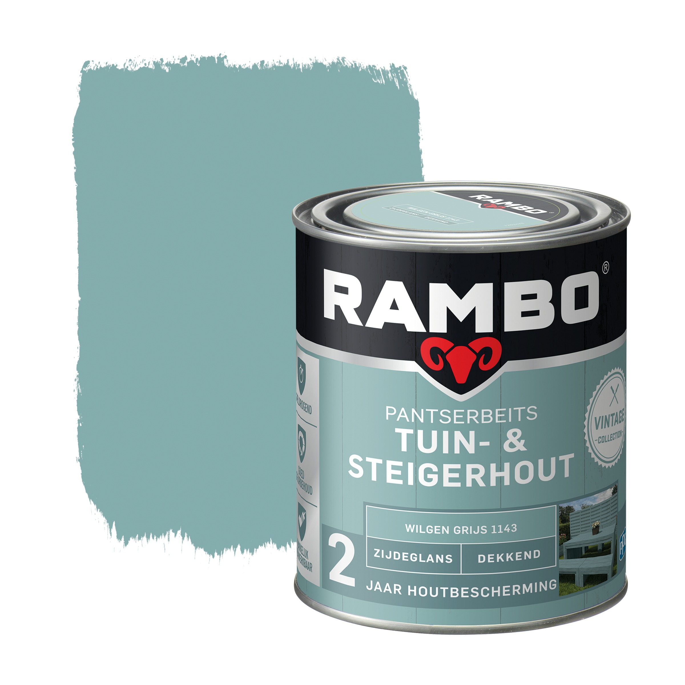 Rambo Pantserbeits Tuin Steigerhout Wilgen Grijs 750 Ml rambo kopen in de aanbieding