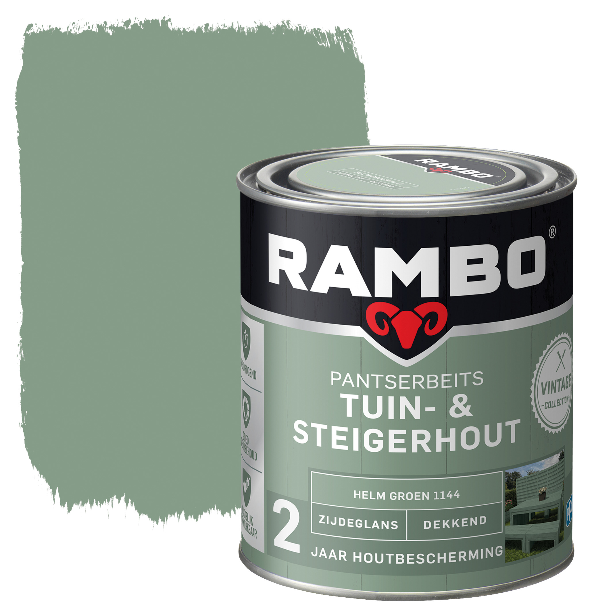 Rambo Pantserbeits Tuin Steigerhout Helm Groen 750 Ml rambo kopen in de aanbieding