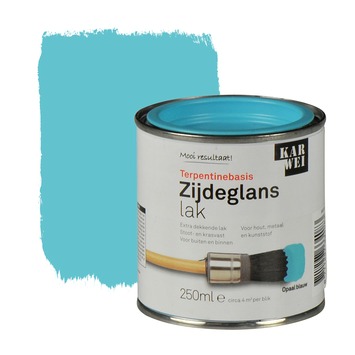 KARWEI lak zijdeglans opaal blauw extra dekkend 250 ml
