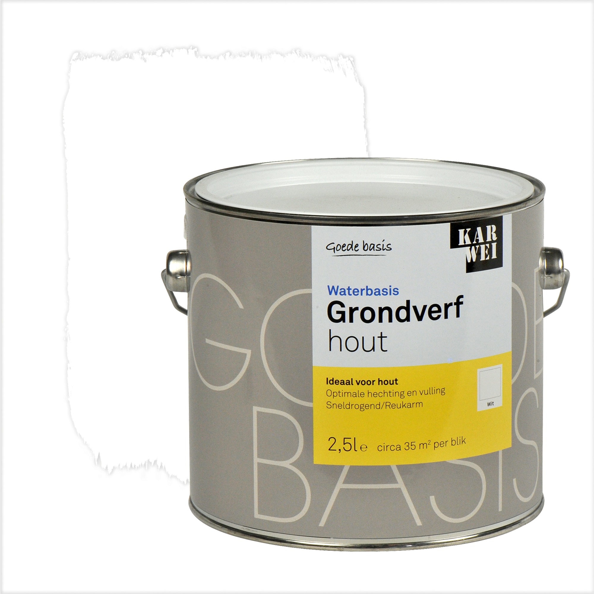 Karwei Grondverf Waterbasis Hout Wit 25 karwei kopen in de aanbieding