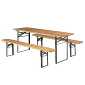 Biertafel naturel hout 200 x 60 cm