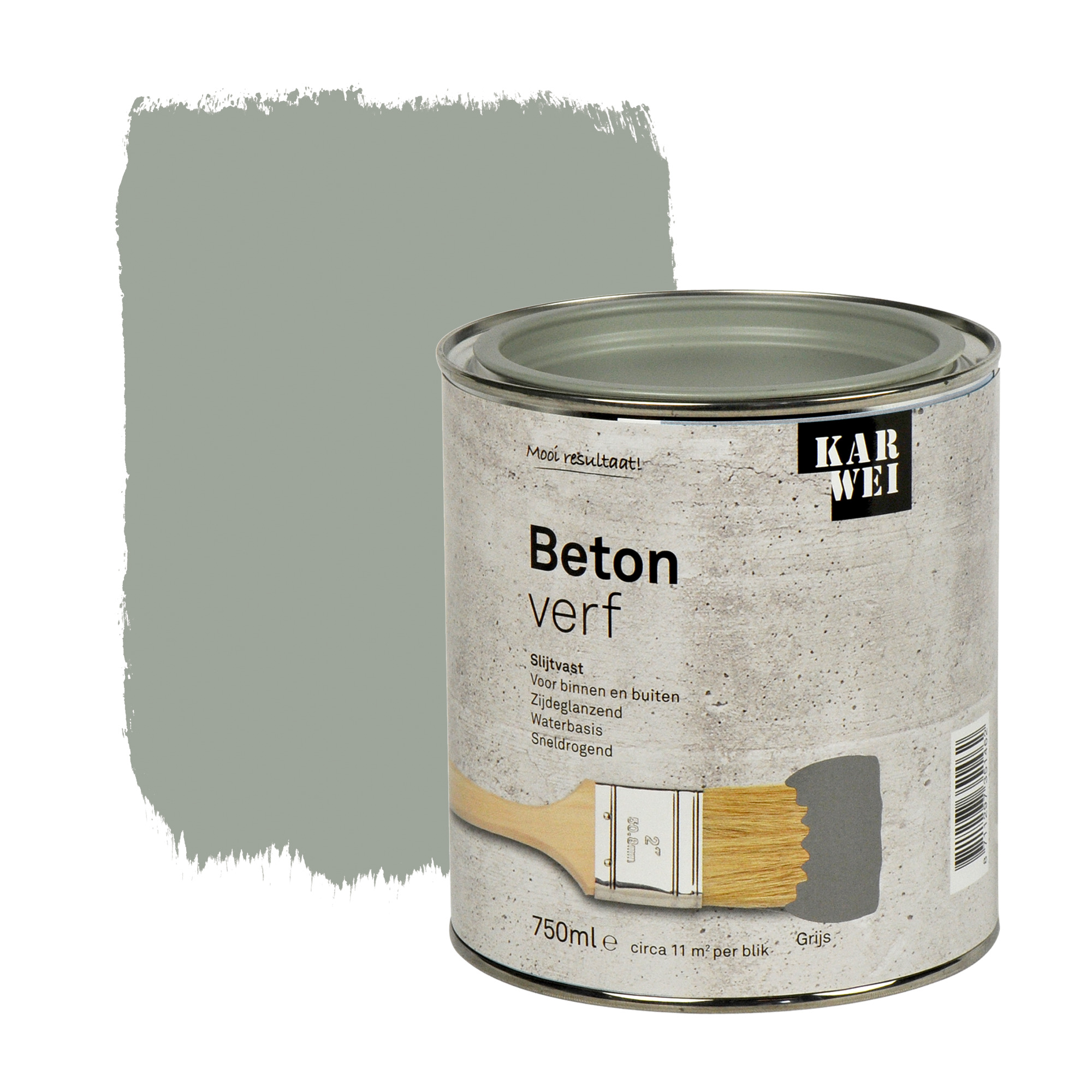 Karwei Betonverf Zijdeglans Grijs 750 Ml karwei kopen in de aanbieding