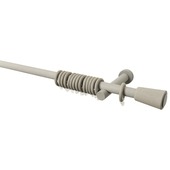 28 mm gordijnroede hout grijs 240 cm