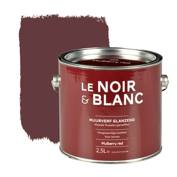 Le Noir & Blanc muurverf glanzend mulberry red 2,5 l