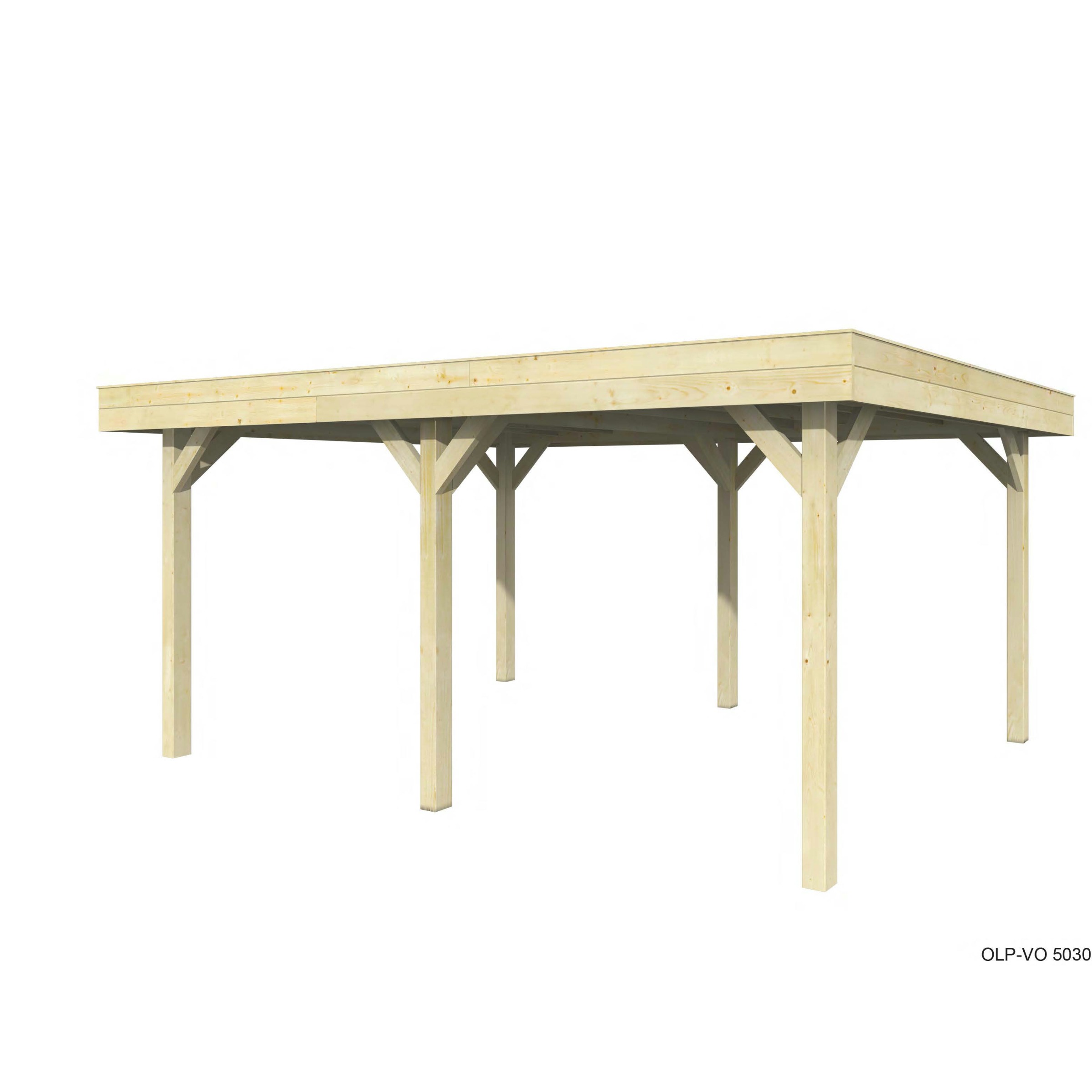 Overkapping Java Onbehandeld Hout Blank 546X354 huismerk kopen in de aanbieding