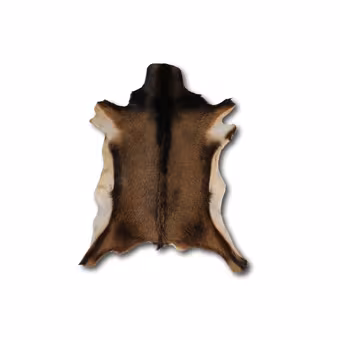 Geitenvacht Vloerkleed Bruin Gemeleerd 20 mm 70x50 cm